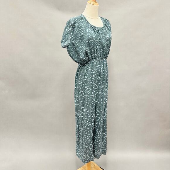 Vintage 90s Debra Martin Floral Smocked Top Dolman Sleeve Jumpsuit Size 12 - Picture 4 of 16